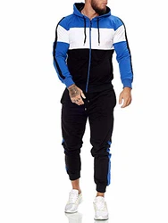 Code47 Herren Trainingsanzug Modell JG-1082 Blau/Weiss/Schwarz (JG-1082)