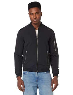 Jack & Jones Leichte Bomber Jacke College Übergangs Blouson JJERUSH Black Jack & Jones Leichte Bomber Jacke College Übergangs Blouson JJERUSH Black
