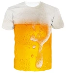 Loveternal Unisex 3D T-Shirt Casual Cool Grafik Kurzarm Gelb