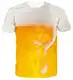 Loveternal Bier Tshirt 3D Druck Tees Funny Casual Beer Grafik Kurzarm T-stücke für Frauen Männer M