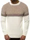 OZONEE Herren Pullover Strickpullover Arbeitspullover Sweater Winterpullover Sweatshirt Weinachtpullover Herbstpullover Casual Feinstrick Grobstrick Winter Herbst 777/2721SW BEIGE M