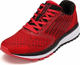 Unisex Laufschuhe Herren Damen Hallenschuhe Turnschuhe Sneakers Männer Sportschuhe Straßenlaufschuhe Atmungsaktiv Joggingschuhe Fitness Schuhe Rot Größe 43