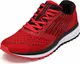 WHITIN Unisex Laufschuhe Herren Damen Hallenschuhe Turnschuhe Sneakers Männer Sportschuhe Straßenlaufschuhe Atmungsaktiv Joggingschuhe Fitness Schuhe Rot Größe 43