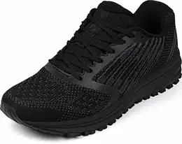 Unisex Laufschuhe Herren Damen Hallenschuhe Turnschuhe Sneakers Männer Sportschuhe Straßenlaufschuhe Atmungsaktiv Joggingschuhe Fitness Schuhe Schwarz Größe 43