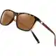 KANASTAL Sonnenbrille Herren Polarisiert Braun UV400 Schutz Rechteck Vintage Unisex Klassische Brille für Reise Wandern Fahrende und Alltag