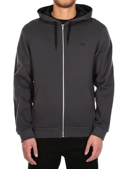 IRIEDAILY Mini Flag 2 Zip Hoodie dunkelgrau