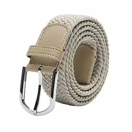 TANGCHAO Stoffgürtel Stretchgürtel Elastik Flechtgürtel Geflochtener und Elastischer Dehnbarer Gürtel für Damen und Herren Breite 3.3cm MI-110cm