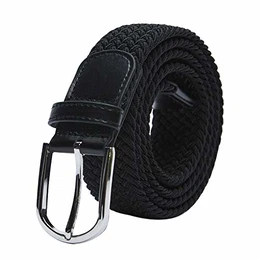 Stoffgürtel Stretchgürtel Elastik Flechtgürtel Geflochtener und Elastischer Dehnbarer Gürtel für Damen und Herren Breite 3.3cm HEI-120cm