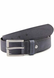 Red Bridge Herren Gürtel Echtleder Ledergürtel Leather Belt Scratched Honeycomb Navy Blue 90