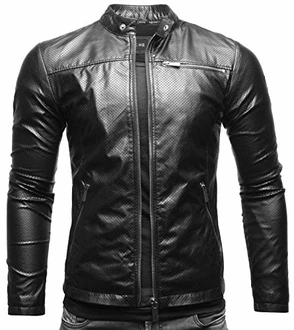 Crone Vego Herren Eco-Lederjacke Cleane Leichte Basic Jacke Vegan Schwarz Crone Vego Herren Eco-Lederjacke Cleane Leichte Basic Jacke Vegan Schwarz