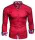 Kayhan Herren Musteraermel Hemd Rot M