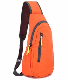 Crossbag Schultertasche Herren, Sling Bag Rucksack Herren Wasserdicht Sport Brusttasche Damen Herren Klein Umhängetasche Sporttasche Crossbodoy Slingbag Mini Backpack Chest Bag, Orange