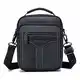MANNUOSI Herren Schultertaschen business Freizeit Henkeltaschen echtleder vintage Handtaschen Schwarz