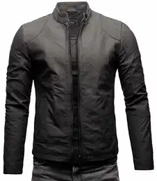 Ivar Herren Lederjacke Cleane Basic Echtleder Jacke (M, Matt Schwarz (Rindsleder))