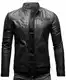 Crone Epic Herren Lederjacke Cleane Basic Leder Jacke in vielen Varianten und Farben (M, Schwarz (Neuseeland Schafsleder))