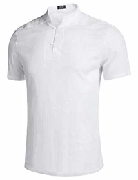 Herren Poloshirt Kurzarm Leinenhemd Herren Freizeit Einfarbig Tshirt Mit Kentkragen Regular Fit Sommer Polo Shirt
