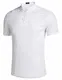 COOFANDY Herren Poloshirt Kurzarm Leinenhemd Herren Freizeit Einfarbig Tshirt Mit Kentkragen Regular Fit Sommer Polo Shirt