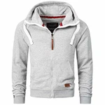 Alessandro Salvarini Herren Sweatjacke Kapuzenpullover Jacke Kapuze Hoodie Sweater AS192 Hellgrau Alessandro Salvarini Herren Sweatjacke Kapuzenpullover Jacke Kapuze Hoodie Sweater AS192 Hellgrau