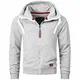 Alessandro Salvarini Herren Sweatjacke Kapuzenpullover Jacke Kapuze Hoodie Sweater AS192 [AS-192-Hellgrau-Gr.M]