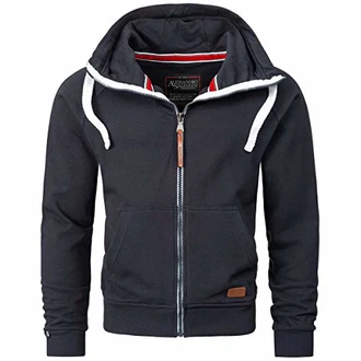 Alessandro Salvarini Herren Sweatjacke Kapuzenpullover Jacke Kapuze Hoodie Sweater AS192