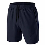 Herren Sport Shorts Kurze Hose Schnell Trocknend mit Reißverschlusstasche Marine