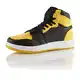 Fusskleidung® Damen Herren Sneaker High Top Sportschuhe Schwarz Gelb EU 43