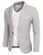 COOFANDY Herren Sakko sportlich modisch Freizeit Blazer Slim fit männer Anzug Jacke, Beige Anthraztit m