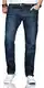 ALESSANDRO SALVARINI Herren Jeans Comfort Fit gerades Bein Komfort-Jeans Denim Jeanshose [AS-202-Dunkelblau-W32-L32]