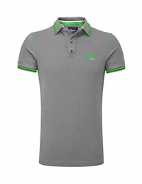Poloshirts für Herren Kurzarm Polohemd Strech-Baumwolle T-Shirt Fun Poloshirt Pique Basic Men's Plain Royal Blau S M L XL XXL XXXL Romano (S, Grau Melange)
