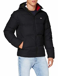 Herren TJM ESSENTIAL DOWN JACKET_DM0DM08762 Jacke, Schwarz, M