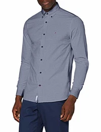 Herren Peached Soft Poplin Shirt Hemd, Faded Indigo, S
