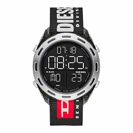 Herren Crusher Digital, 46 mm Gehäusegröße, Nylonuhr