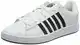K-Swiss Herren Court Winston Sneaker, White/Black/Black, 43 EU