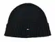 Tommy Hilfiger Herren Strickmütze PIMA Cotton Cashmere Beanie AM0AM03983, Gr. One Size (Herstellergröße: OS), Schwarz (Black 002)