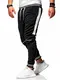 REHYPE Jogginghose Trainingshose Jogging Hose Sporthose Basic Fitness J-331 Schwarz-Weiß M