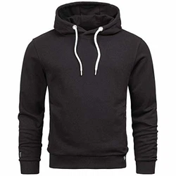 A. Salvarini Herren Sweatjacke Kapuzenpullover Kapuze Hoodie Sweater Pulli AS193 Schwarz (AS-193)