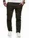 REHYPE Herren Chinohose Regular Slim Fit Chino Hose Basic Stretch Jeans H-551 Khaki W32/L32