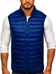 BOLF Herren Weste Bodywarmer Steppweste Funktionsweste Outdoor Freizeit Sport Style [1U1] Dunkelblau (1U1)