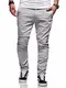 REHYPE Herren Chinohose Regular Slim Fit Chino Hose Basic Stretch Jeans H-551 Grau W32/L32