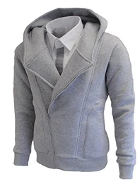 Garcia Pescara Designer Kapuzenpullover Sweatjacke Kapuzenjacke Hoodie Mit Kapuze Reißverschluss S M L XL (M, Grau)