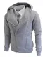 Garcia Pescara Designer Kapuzenpullover Sweatjacke Kapuzenjacke Hoodie Mit Kapuze Reißverschluss S M L XL (M, Grau)