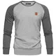 Amaci&Sons Herren Basic College Sweatjacke Pullover Hoodie Sweatshirt 4050 Hellgrau/Anthrazit M