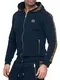Red Bridge Herren Sweatjacke Kapuzenpullover Reißverschluss R-Logo dunkelblau Gr M