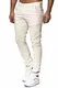 Tazzio Chino Herren Slim Fit Chinohose Designer Hose Stoffhose Herrenhose Stretch Neu 19530 (32/30, Ecru)