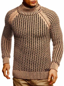Leif Nelson Herren Pullover Rollkragen Slim Fit LN5295 Leif Nelson Herren Pullover Rollkragen Slim Fit LN5295