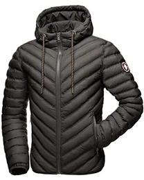 Herren Steppjacke Übergangsjacke für Frühling/Herbst mit Kapuze Fey-Tun Grau Gr. M