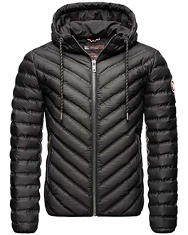 Navahoo Herren Übergangsjacke Steppjacke mit Kapuze B837 Schwarz (B837-Fey) Navahoo Herren Übergangsjacke Steppjacke mit Kapuze B837 Schwarz (B837-Fey)