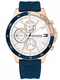 Tommy Hilfiger Herren Analoger Quarz Uhr mit Silikon Armband 1791778