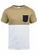 !Solid Kold Herren T-Shirt Kurzarm Shirt Mit Streifen Und Rundhalsausschnitt 100% Baumwolle, Größe:M, Farbe:Sand (4073)