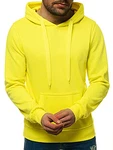 OZONEE Herren Kapuzenpullover Sweatjacke Sweatshirt Kapuzenjacke Kapuzenpulli mit Reißverschluss Langarm Hoodie Sport Style Casual Fitness Training Basic (2008) GELB-NEON (777/948B)